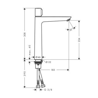 Смеситель Hansgrohe Talis Select E 240 71753000 для раковины